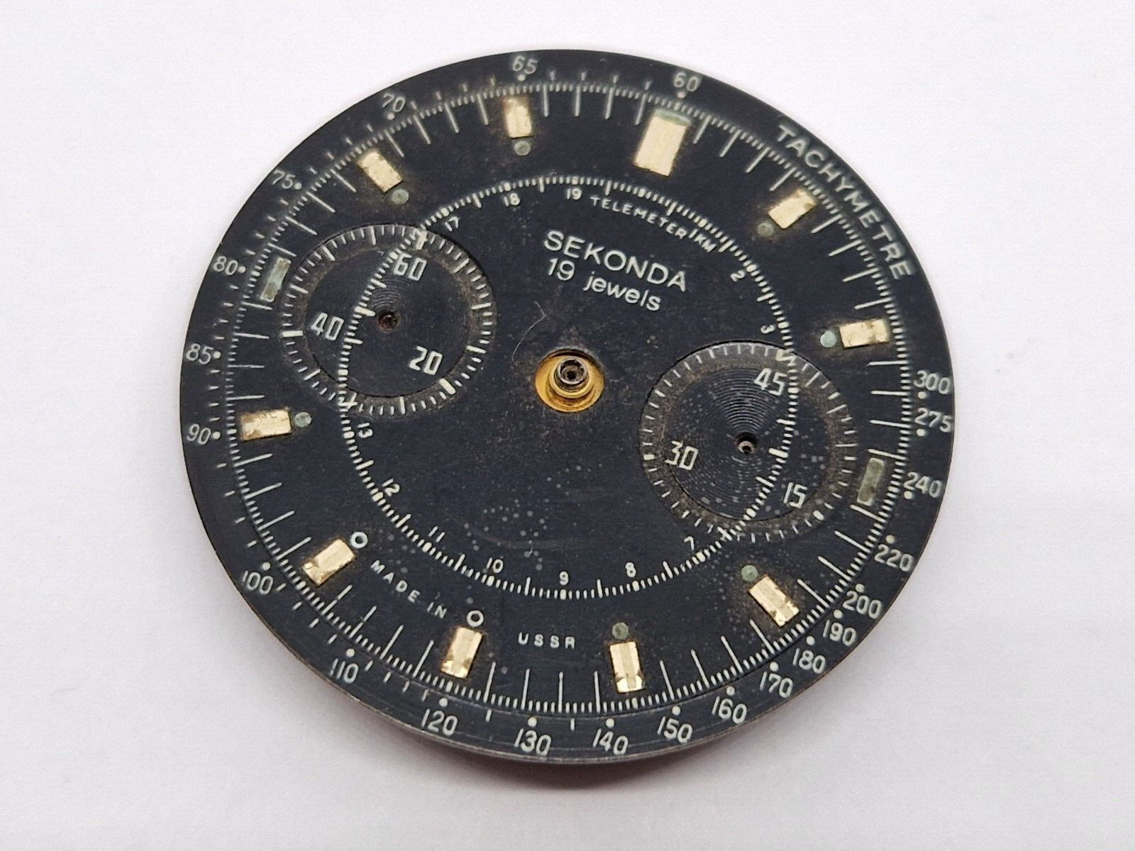 Vintage SEKONDA 3017 Chronograph watch movement 4 parts