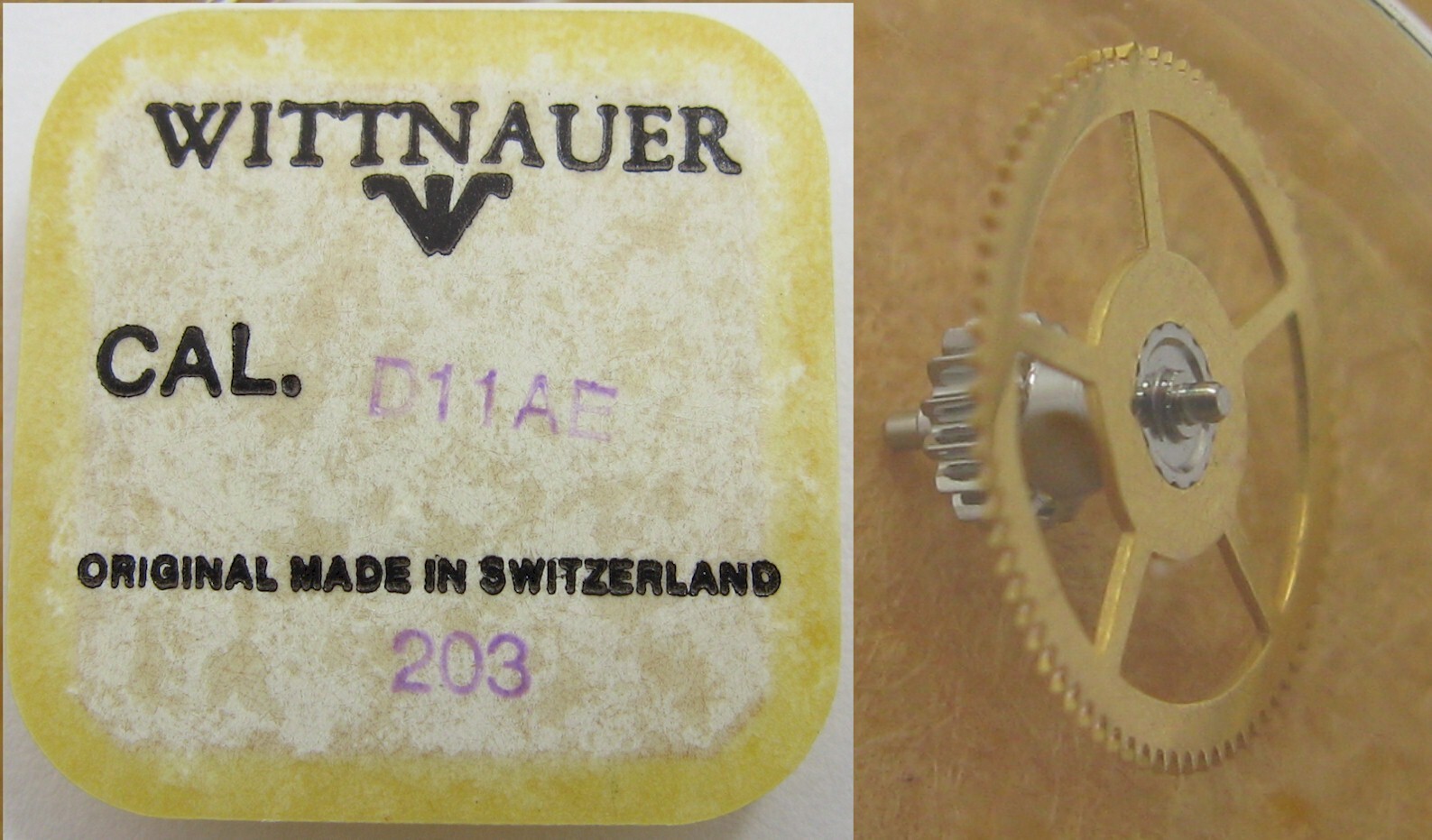 ETA 2783 2790 … Wittnauer D11AE watch movement part #203 great wheel