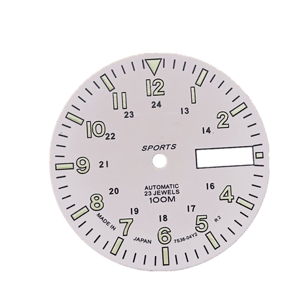 28.5mm C3 Green Luminous Watch Dial Face for NH36A Automatic Mechanical Movement