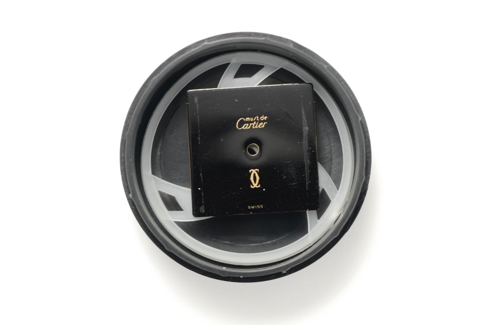 Genuine Must De Cartier Tank Black lacquered Dial 18mm x 21mm