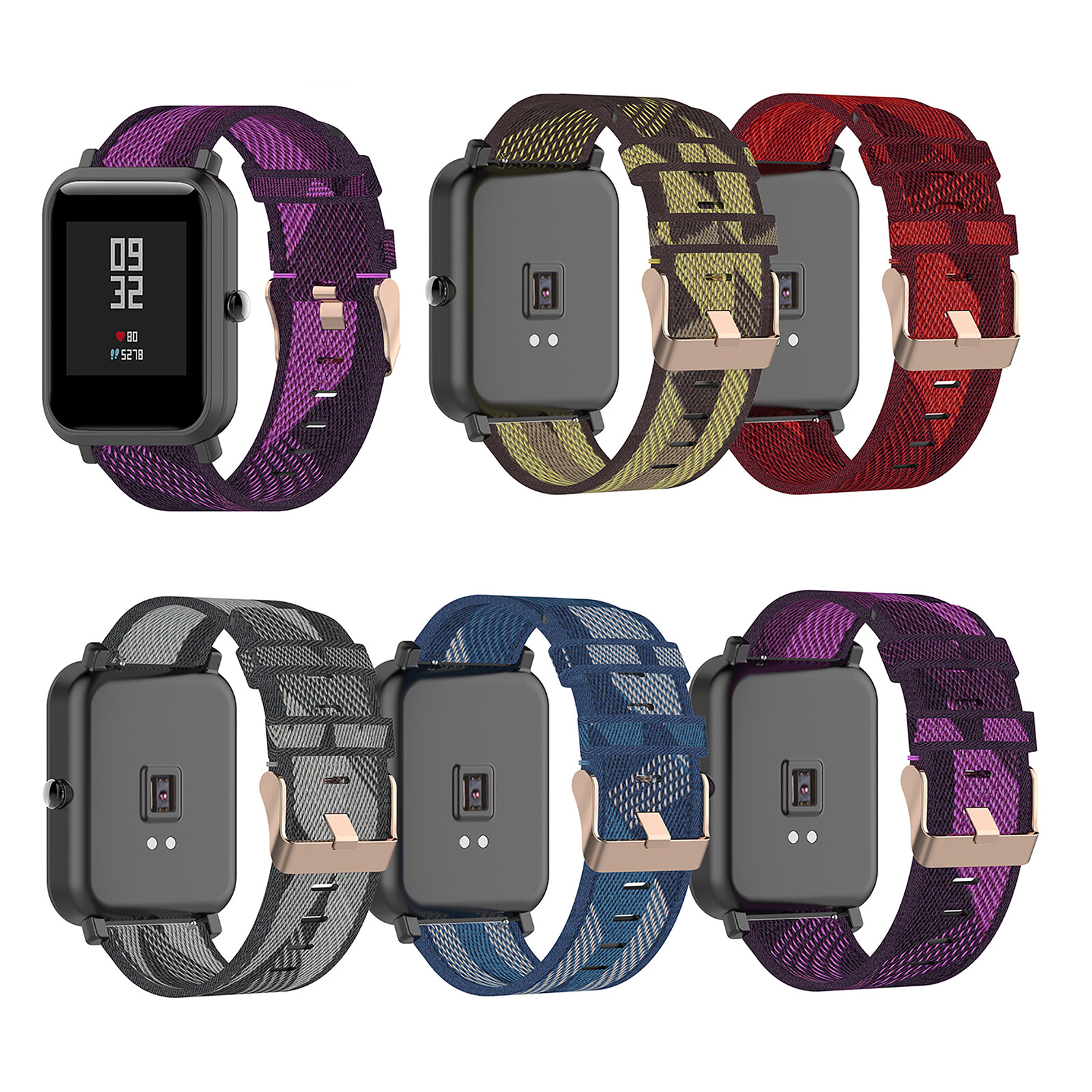20MM Watch Strap Woven Nylon Fabric Strap Watch Accessories For Amazfit Active