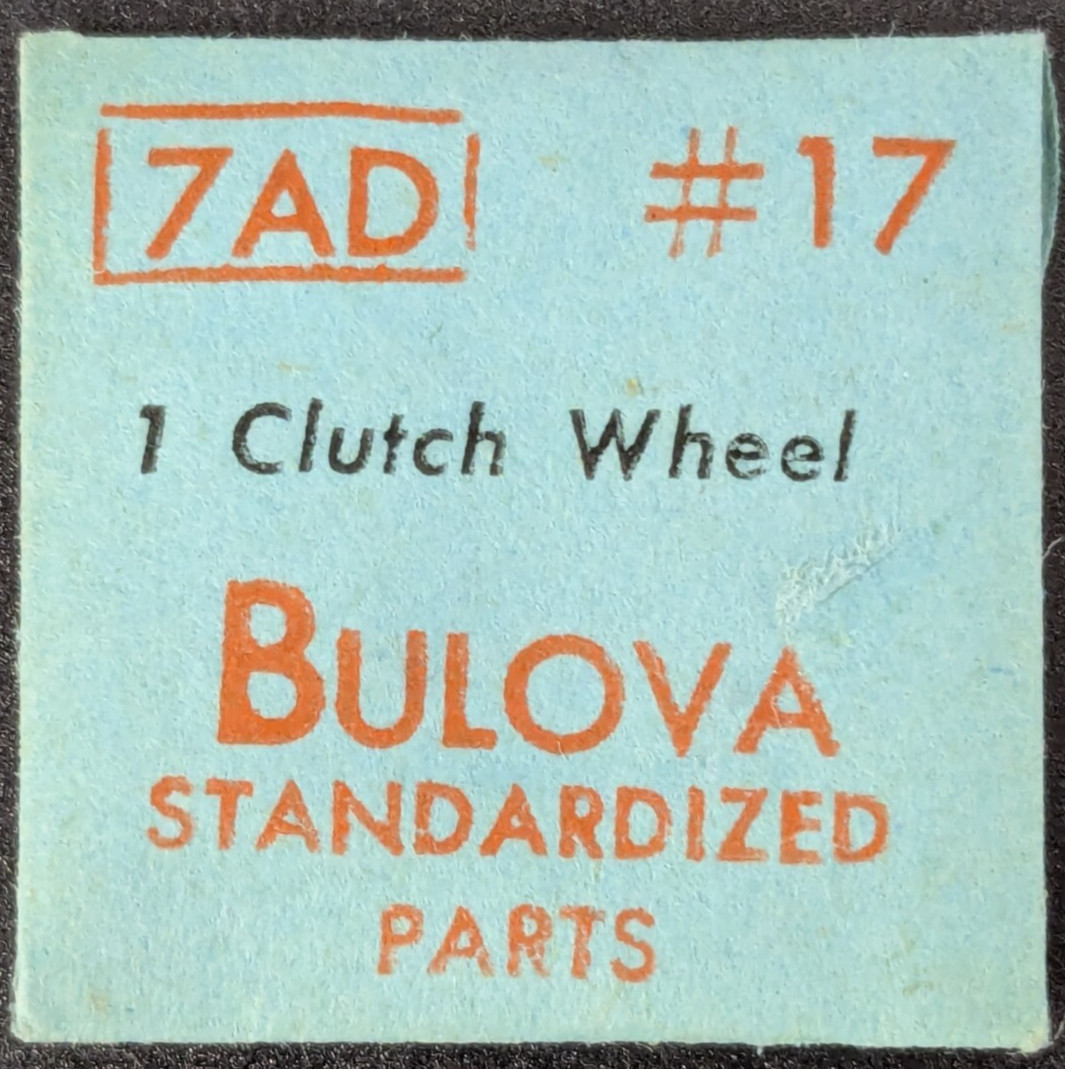 NOS NEW Genuine Bulova Cal. 7AD – Clutch Wheel – Vintage Watch Part #17