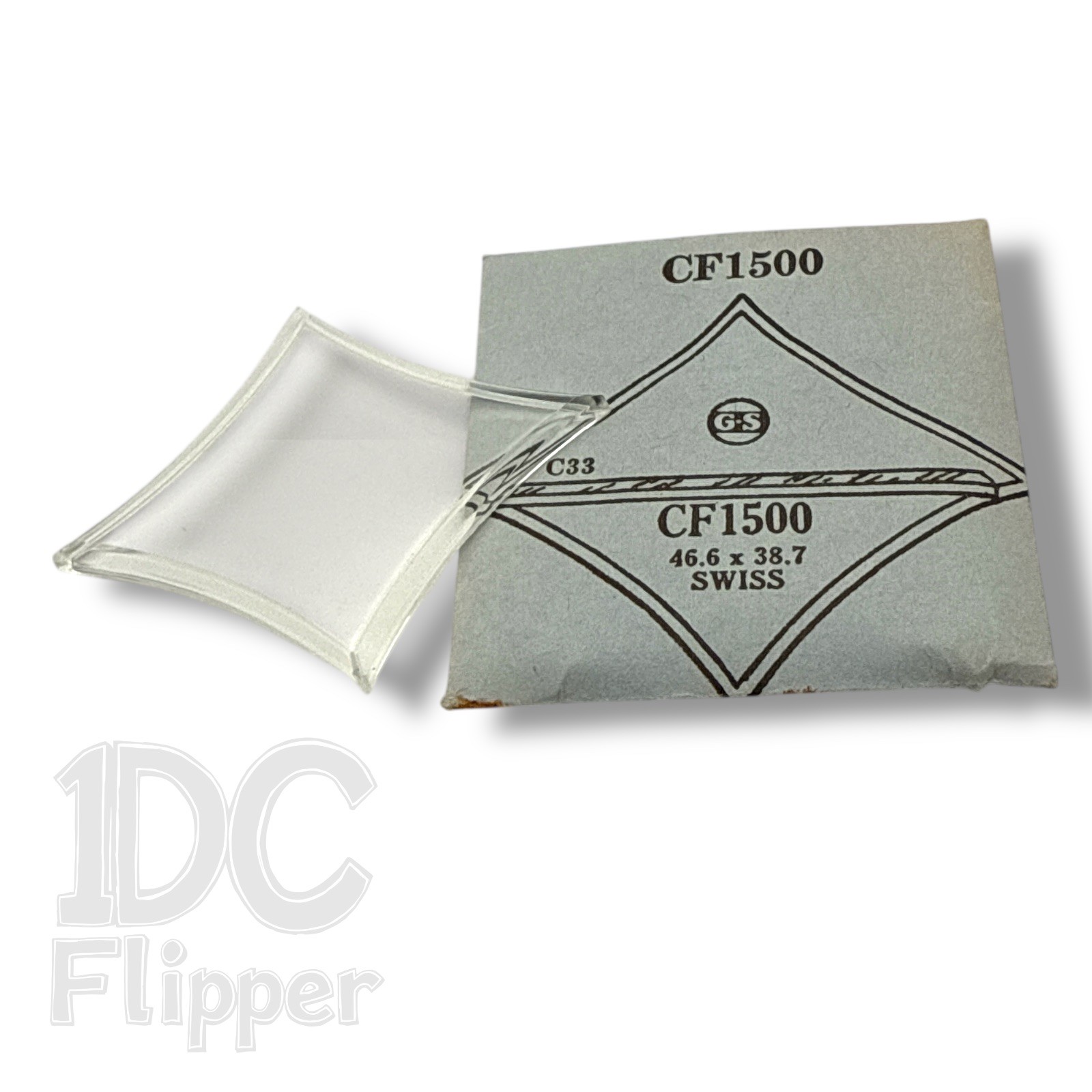 Swiss Watch Crystal G-S CF1500 46.6 x 38.7mm Star Shape Webster SWC63 Read!