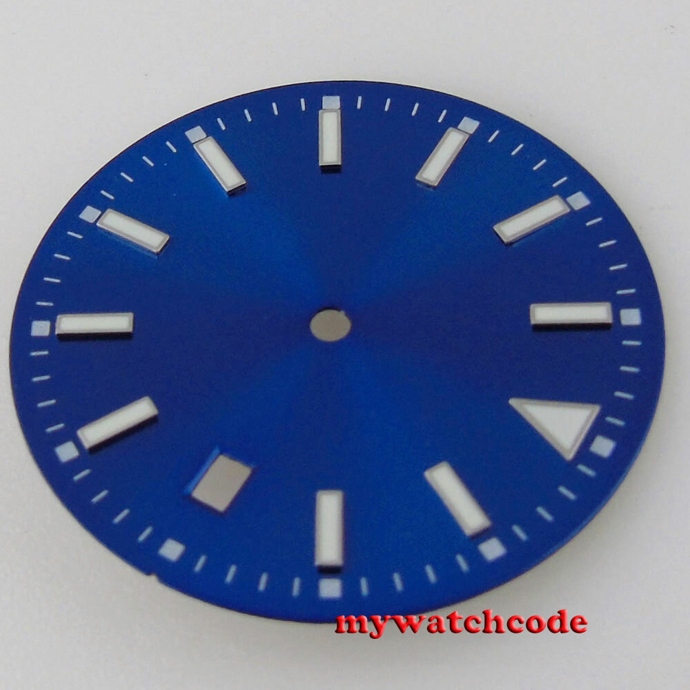 33.5mm blue black white Watch Dial luminous marks for Japan NH35 NH36 movement