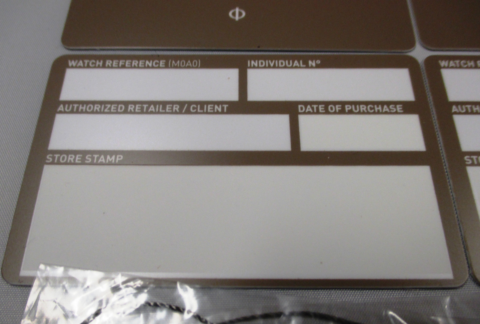 4 Baume & Mercier Watch Guarantee and Limited Warranty Certificate Cards & Tags
