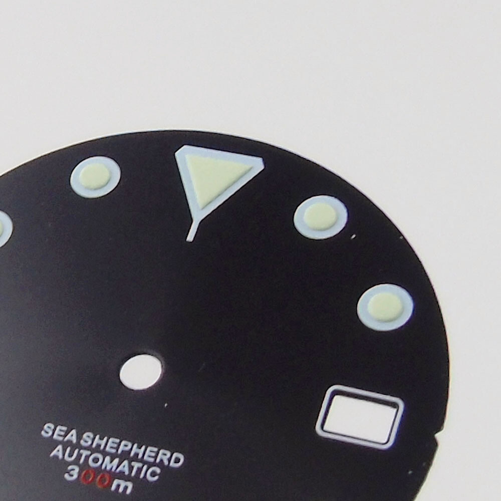 Super luminous 29mm black blue green dial fit Japan NH35 NH36 movement MOD watch
