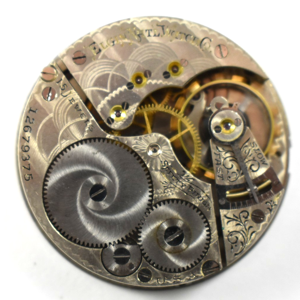 Vintage Elgin Grade 313 16s 15J OF Pocket Watch Movement lot.wc