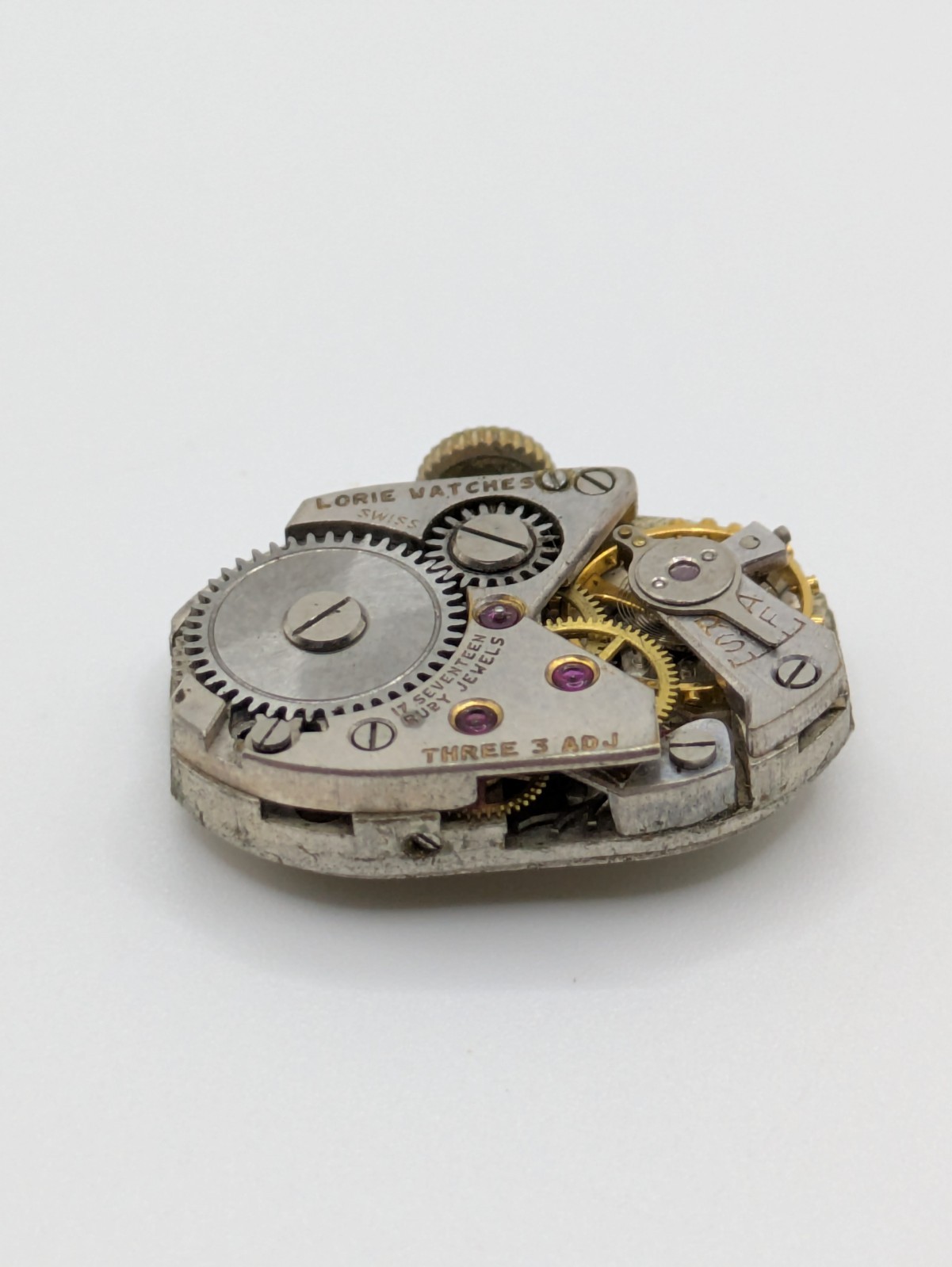 FHF 80 17 Lorie Ruby Jewel Manual Watch Movement Swiss Faulty 15mm