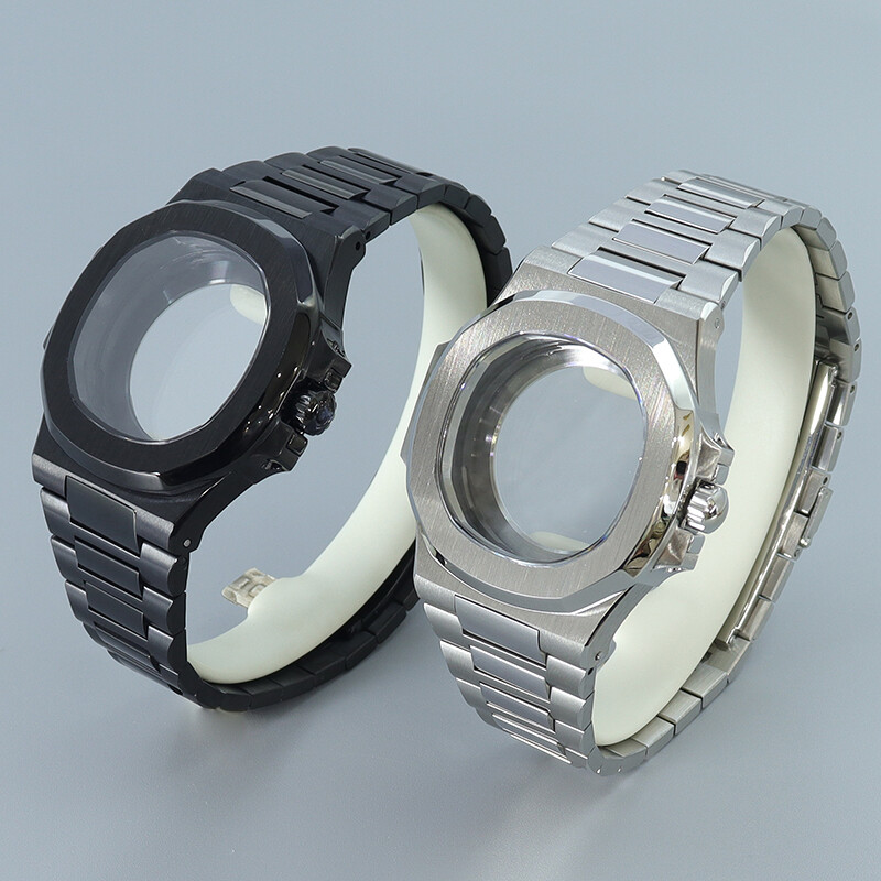40mm Stainless Steel Watch Case+Strap Sapphire Glass For Seiko Nh35 Nh36Movement