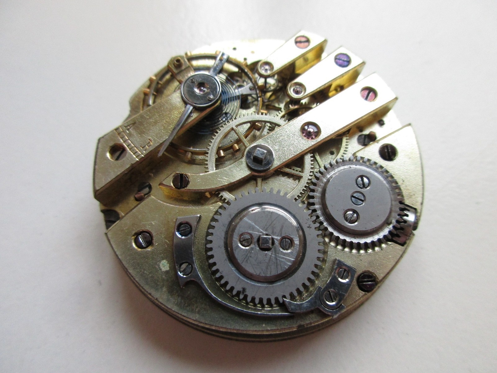 Pocket watch movement diam. 43.2 mm crown wind (at 12) & dial – running