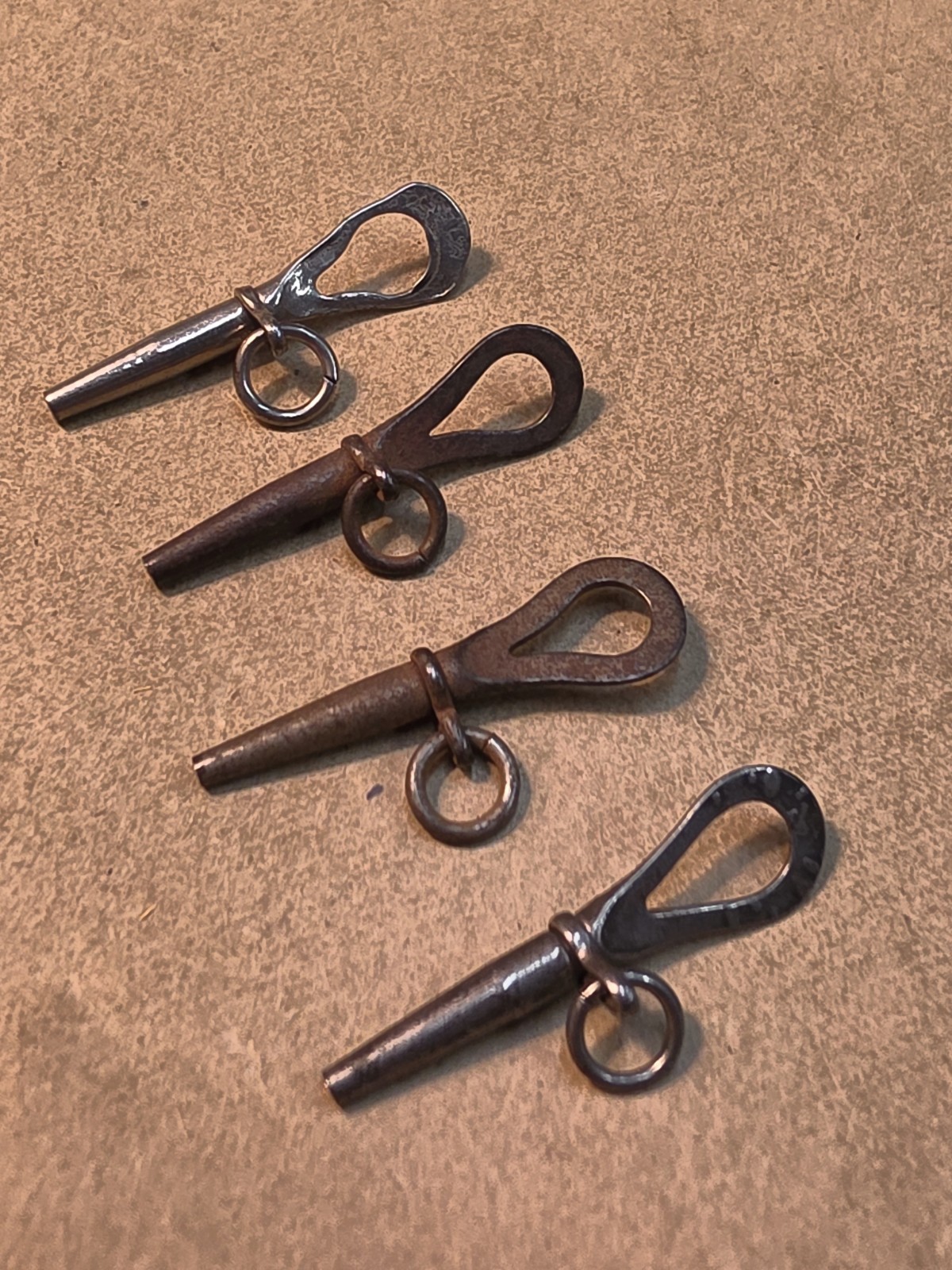Lot Of 4 Vintage/Antique Pocket Watch Winding Keys-All Different Sizes
