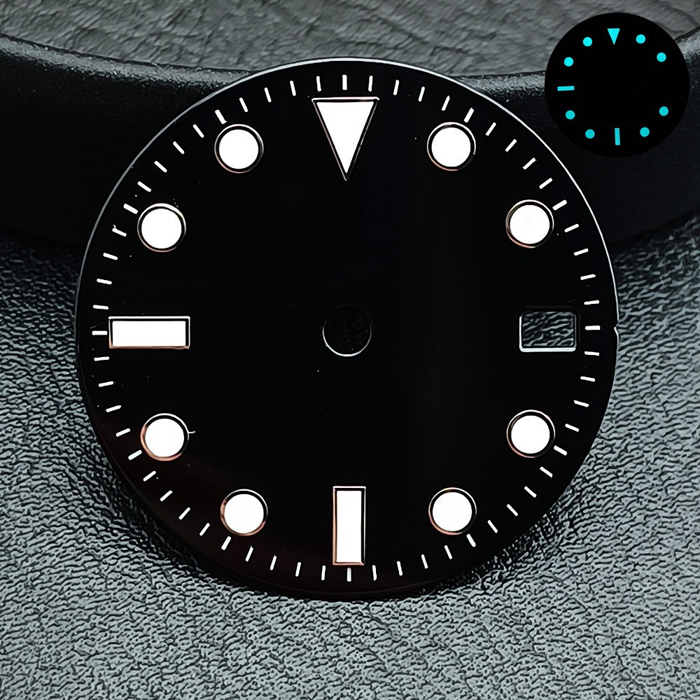 NH34 dial 28.5mm blue lume enamel dial for NH34/NH35 mechanical movement