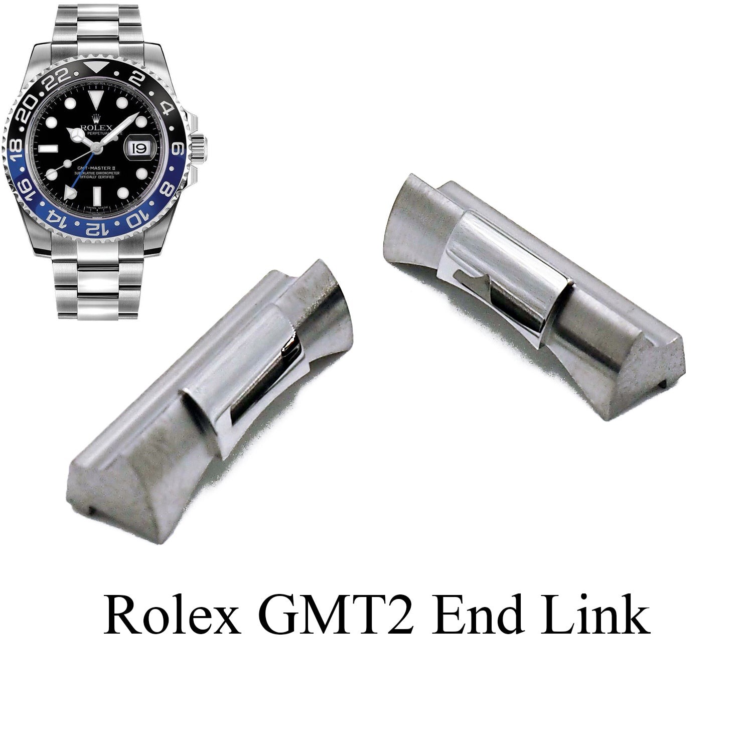 20mm Steel 904L Stainless Steel End Link For Rolex GMT 2 116710 & 126710 etc.