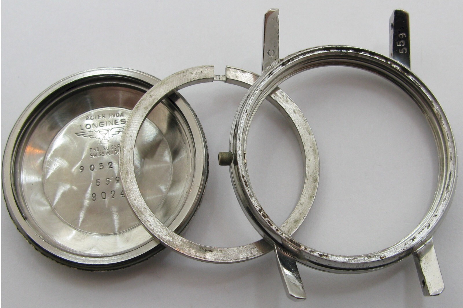 Longines Watch part complete case 9032 3 in stainless steel 35 mm