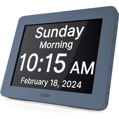 Clock 2024 with Day and Date for Elderly, Clocks for 8 Inches Winter Day