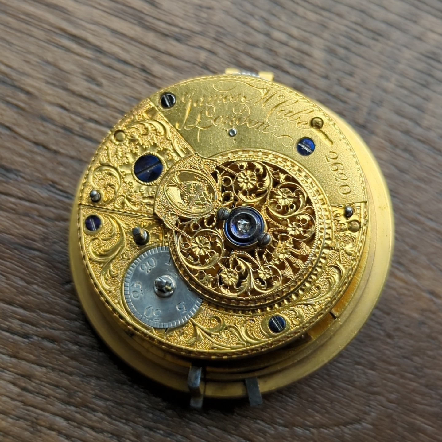 James McCabe English Duplex Pocket Watch Movement With Sweep Secs Feature (G72)