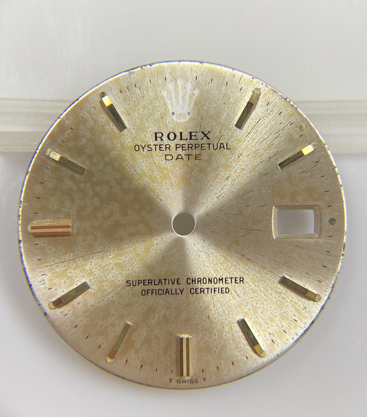 Genuine Rolex Oyster Perpetual Date 1500 1501 1505 Cal. 1570 Silver/Gold Dial
