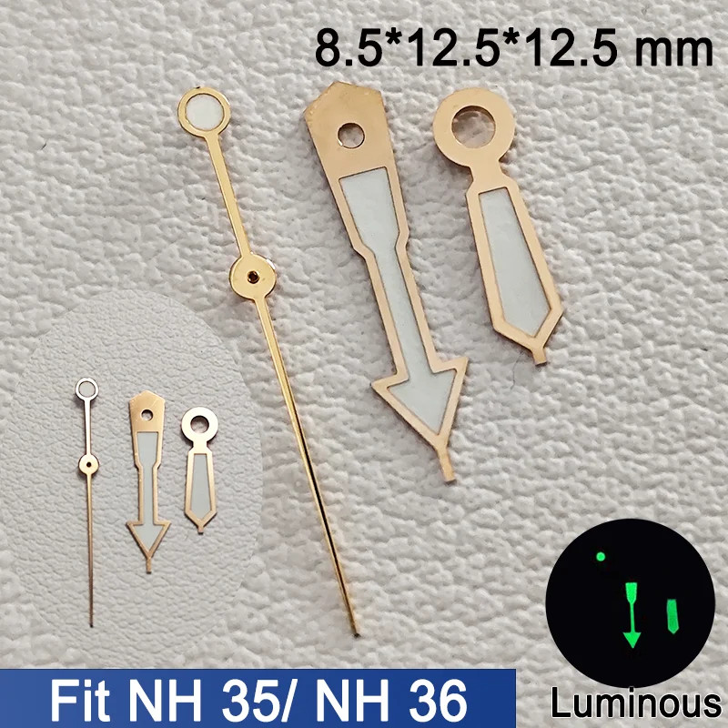 Green Luminous Watch Hands Fit NH35 NH36 Series Movement Replacement Parts