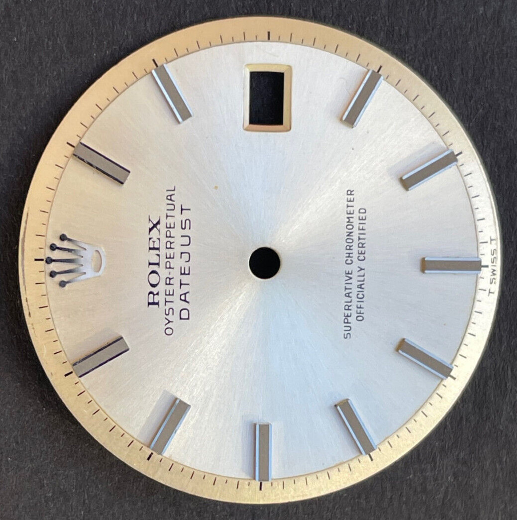 Vintage Rolex Oyster Perpertual Datejust Watch Dial For 36mm Case 1601 1603 1600