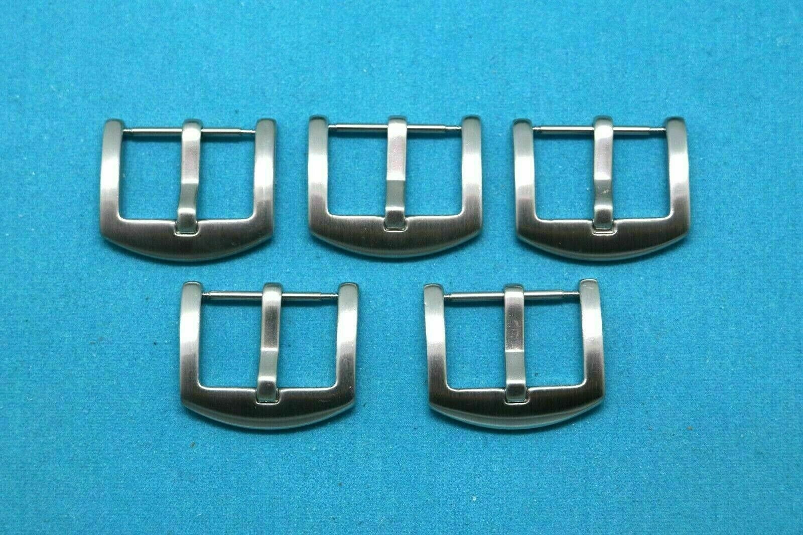 5 – 25Pcs 18mm 20mm 22mm Stainless Silver Tone Buckle For Leather Watch Strap