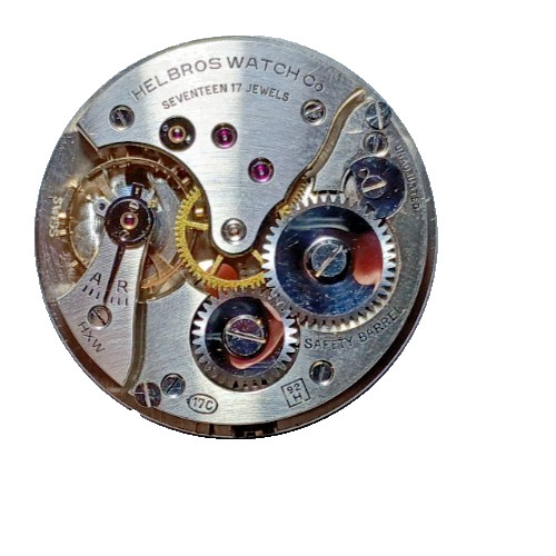 Helbros 17C 92H Pocket Watch Movement 39.5mm 17 Jewel “Good Balance” 39.5mm