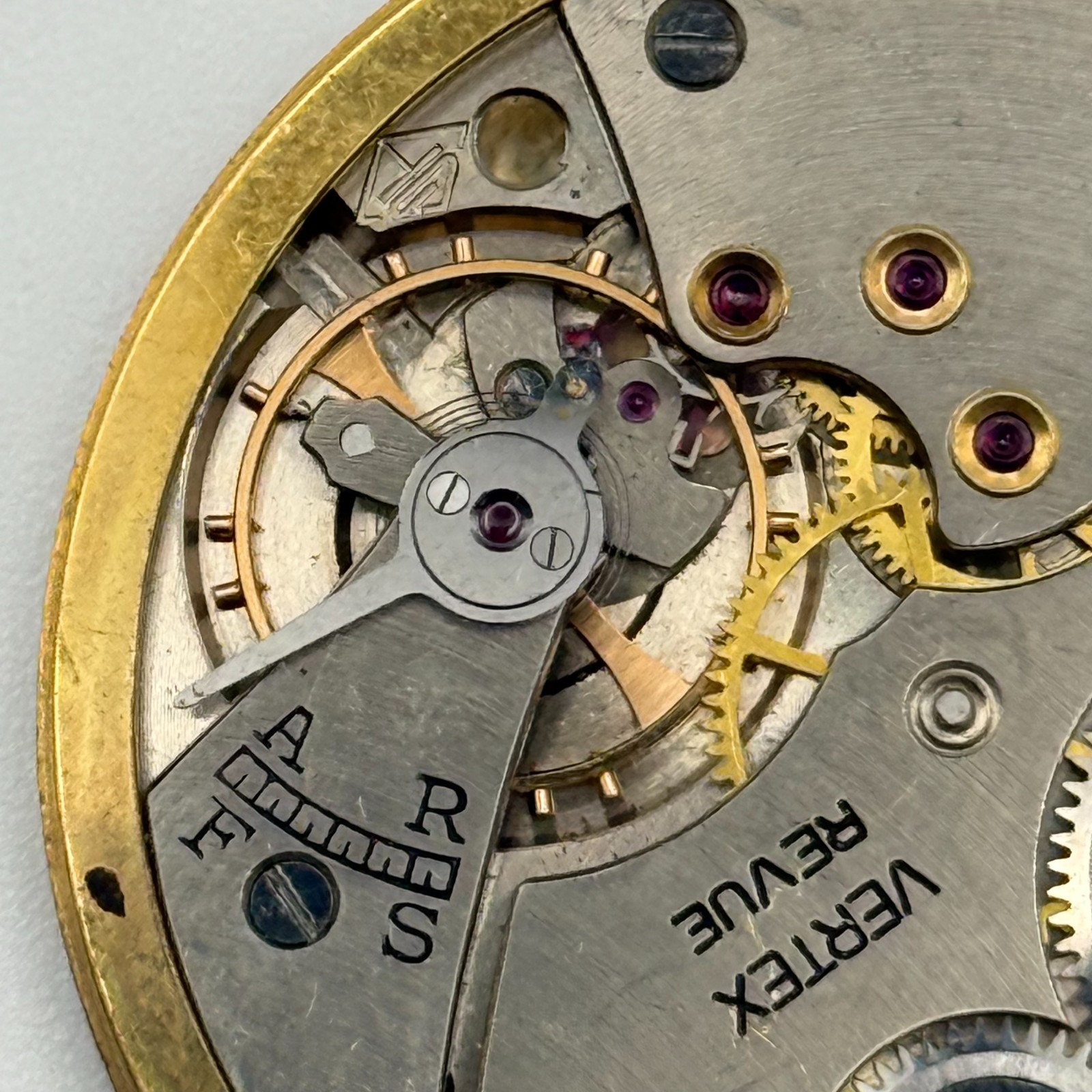 Vertex Revue 65 Pocket Watch Movement – Garrard – Parts / Repair