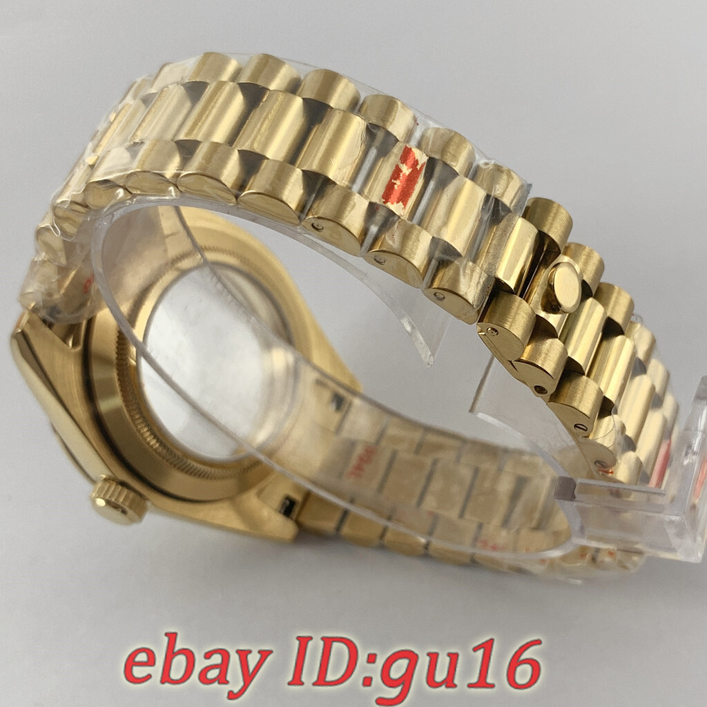 36mm/40mm Gold Watch Case Fit NH35 NH36 Miyota 8215 8205 PT5000 ETA 2836/2824
