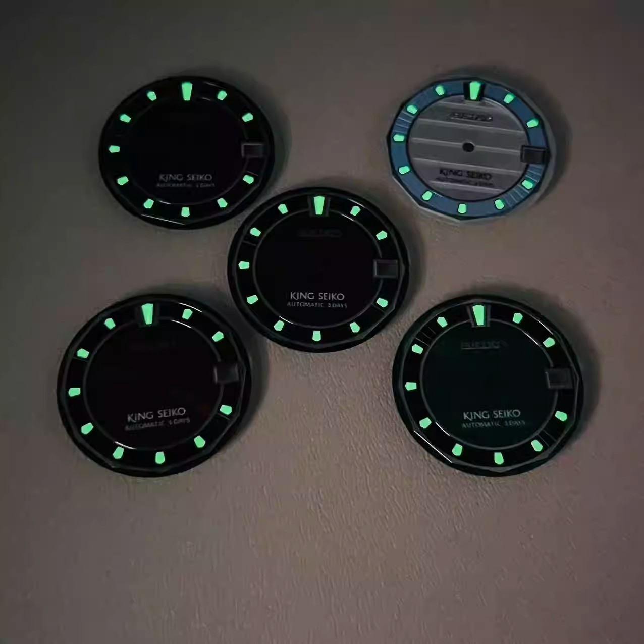 For Seiko 28.5mm Watch Dial Green Luminous Fit NH35 NH36 Movement Watches Parts