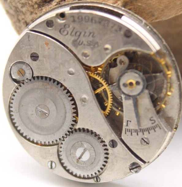 1917 ELGIN POCKET WATCH MOVEMENT 19967873 GRADE 431 6/0s 7j (BJ)