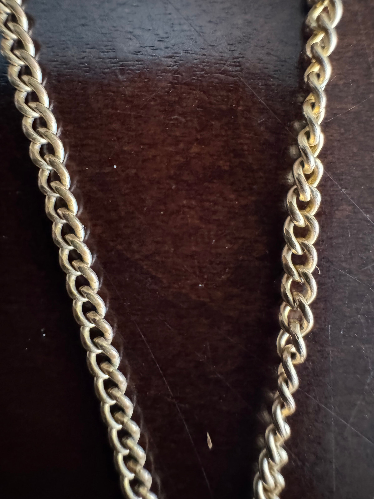 VINTAGE 17.5 INCH H.F.B. POCKET WATCH CHAIN YELLOW GOLD FILLED