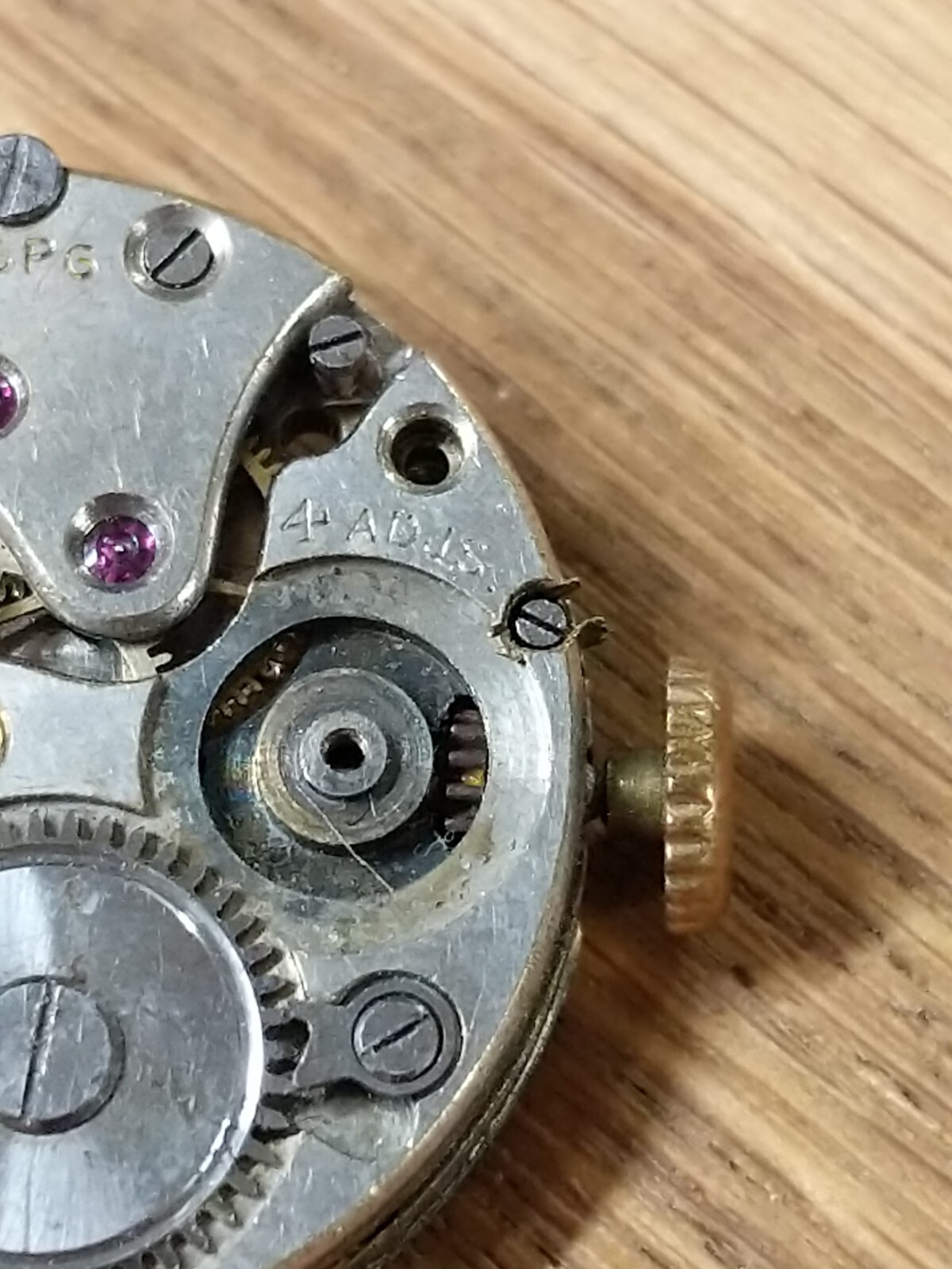 Antique Breguet HSPG military watch movement for parts
