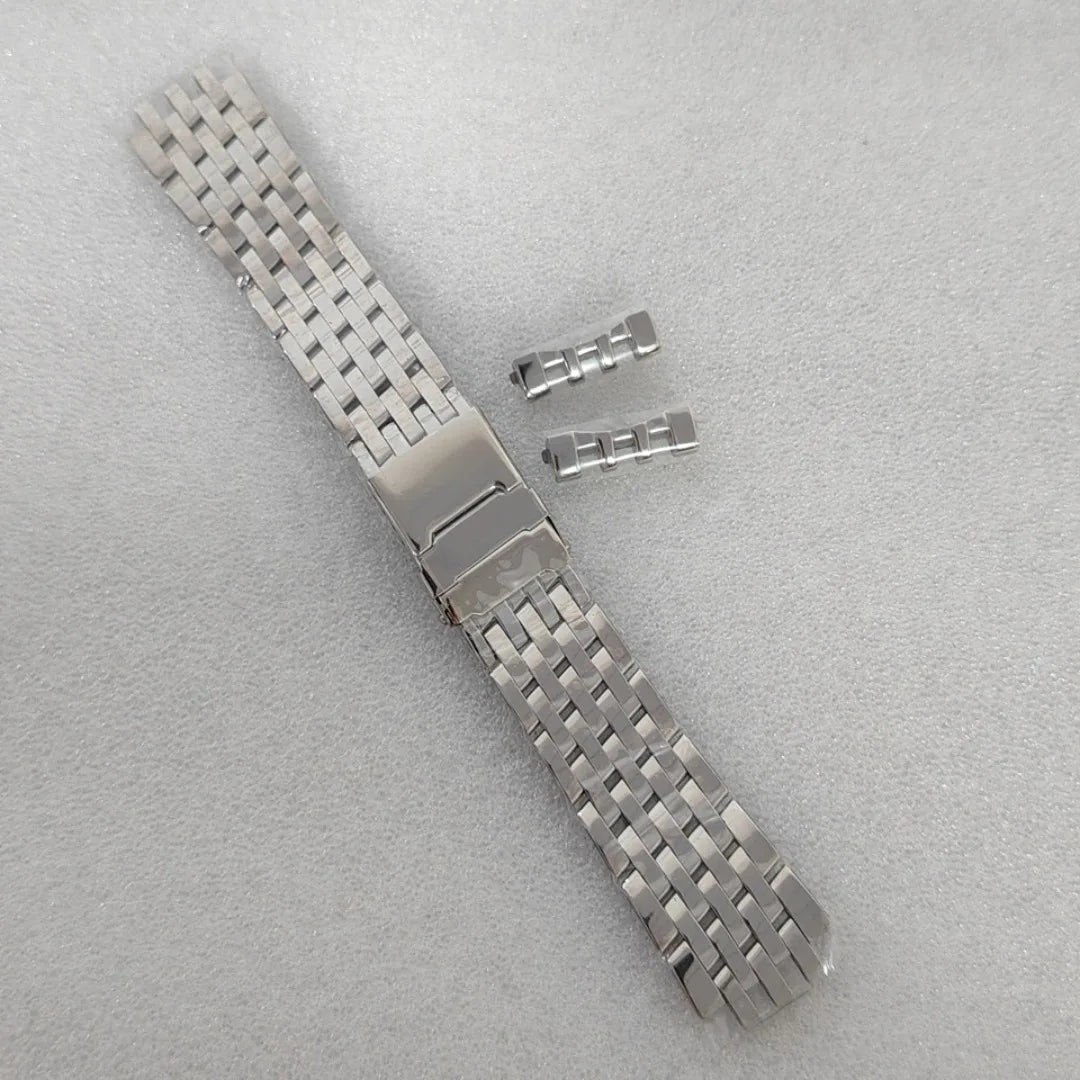 46.5mm Large Steel Watch Case Strap Set with Mineral Glass and Hands for VK63