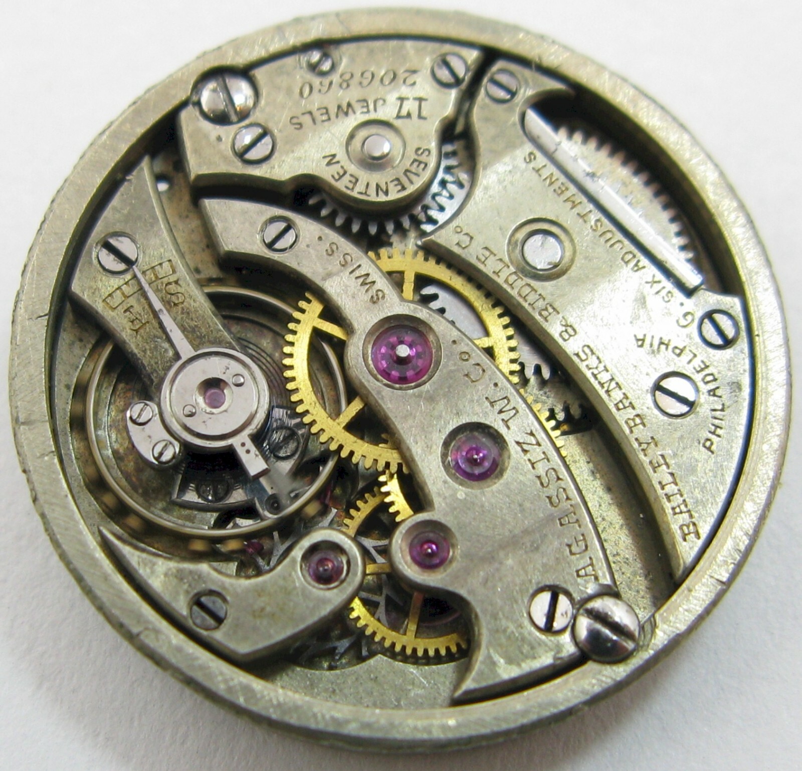 Quality Lady Swiss Watch movement Agassiz 17 j. 6 adj. fit 2 hands