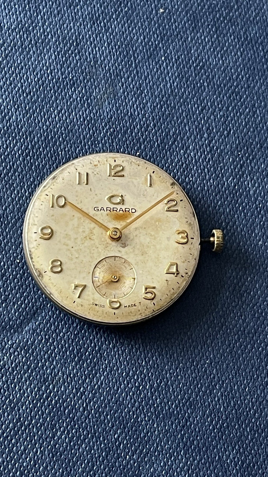 ETA 1130 Watch Movement Garrard Running Manual Wind Vintage Parts Repair