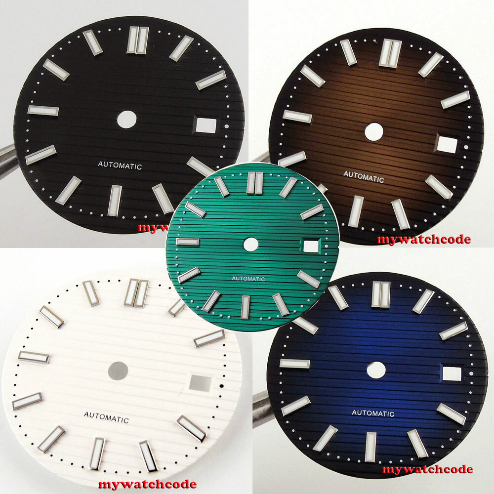 28.9mm sterile black green blue dial fit ETA 2824 2836 DG 2813 8215 mens watch