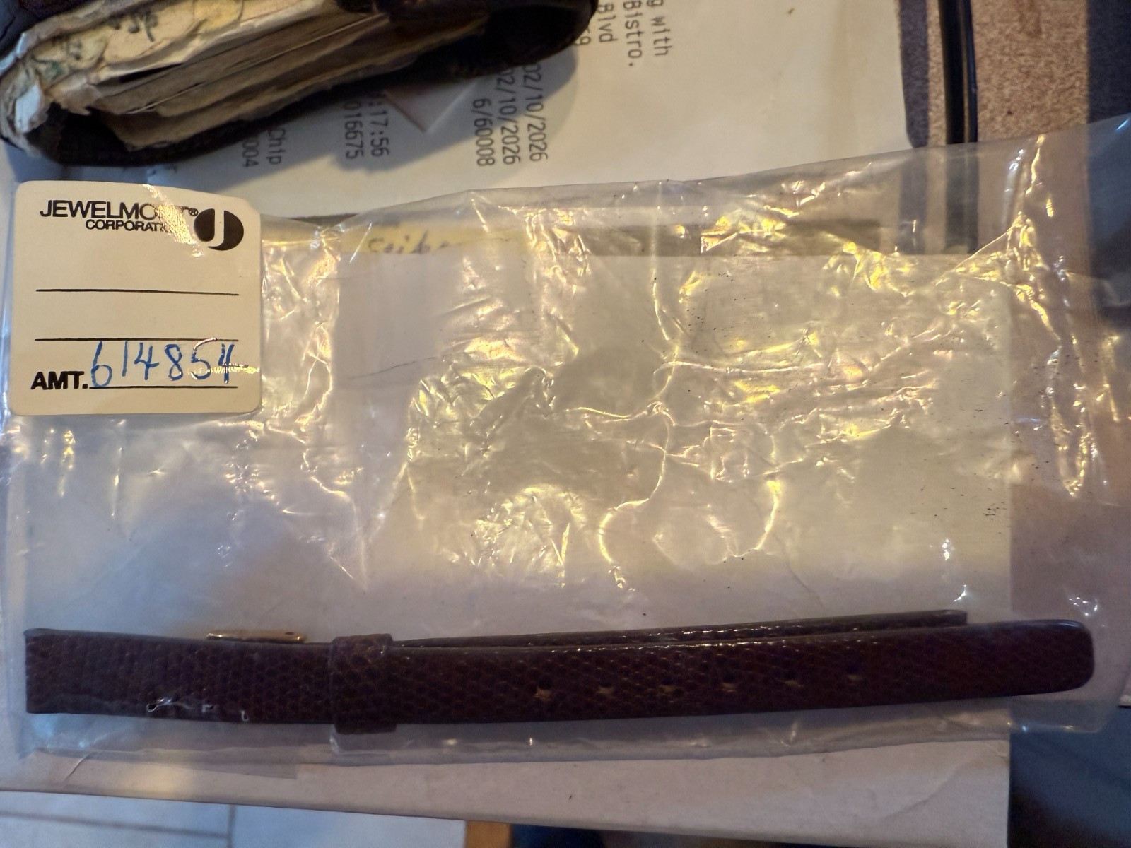 NEW Vintage 1980’s Seiko Ladies Lizard Watch Band Brown 9mm w/ buckle XU554 XL L