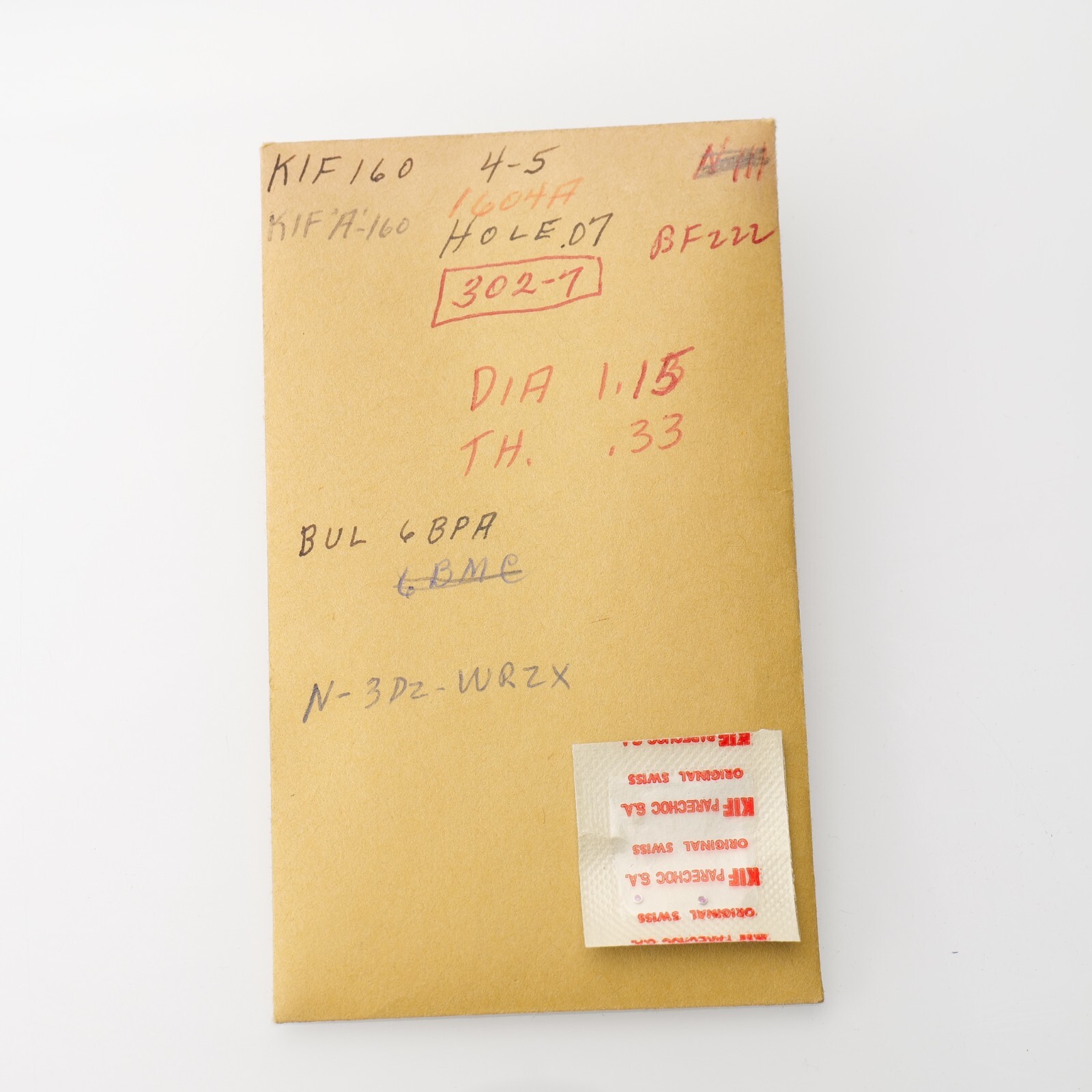 KIF – 2 pieces – Jewels 302-7 Watchmakers Watch Part For Bulova 6BPA (C10R3)