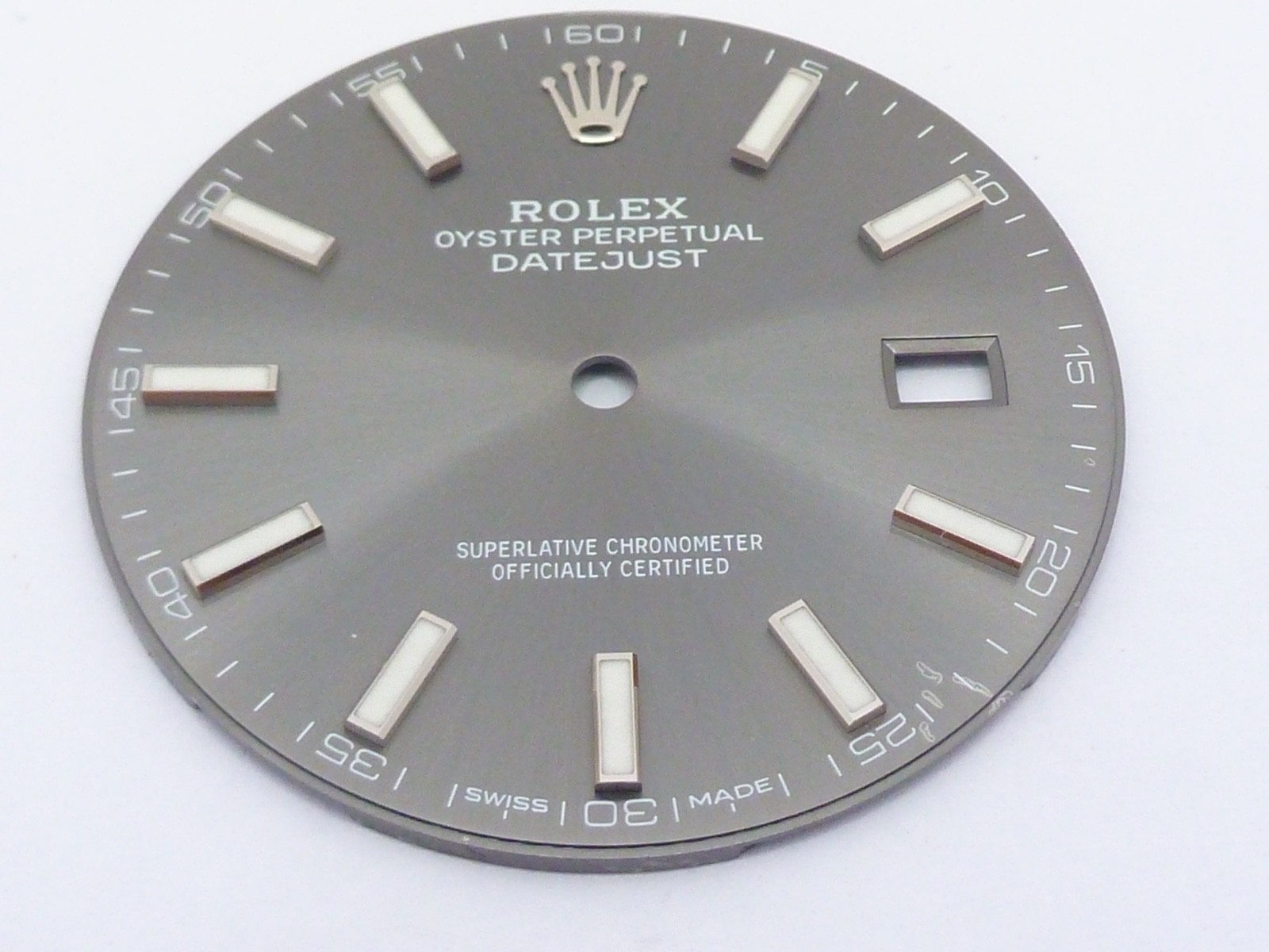 Original Rolex Datejust 126334 126300 Grey Rhodium Stick Dial 40mm New