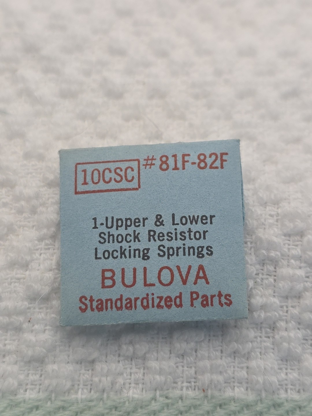 Bulova 1 Upper & Lower Shock Resistor Locking Springs 10CSC #81F-82F NOS