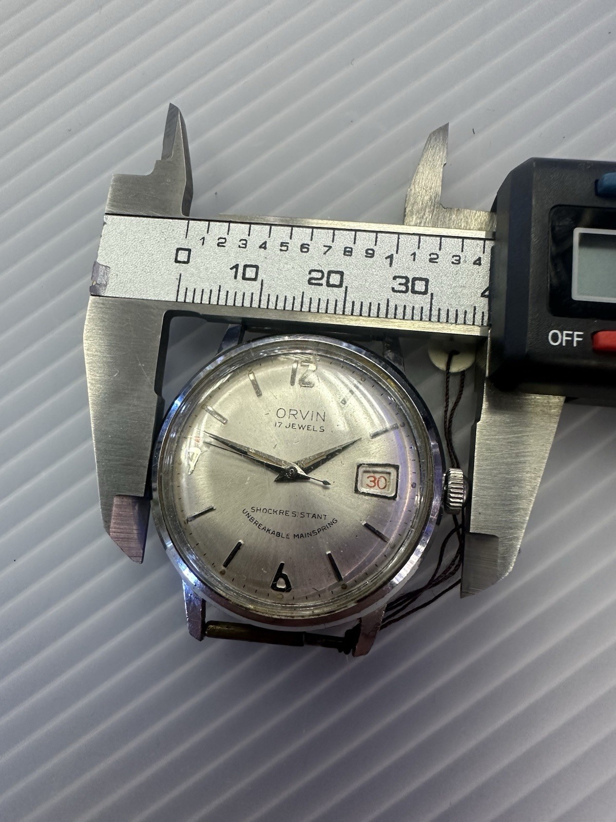 VINTAGE ORVIN 17 J SHOCK RESISTANT MANUAL WIND MEN’S WATCH Parts / Repair AS-IS