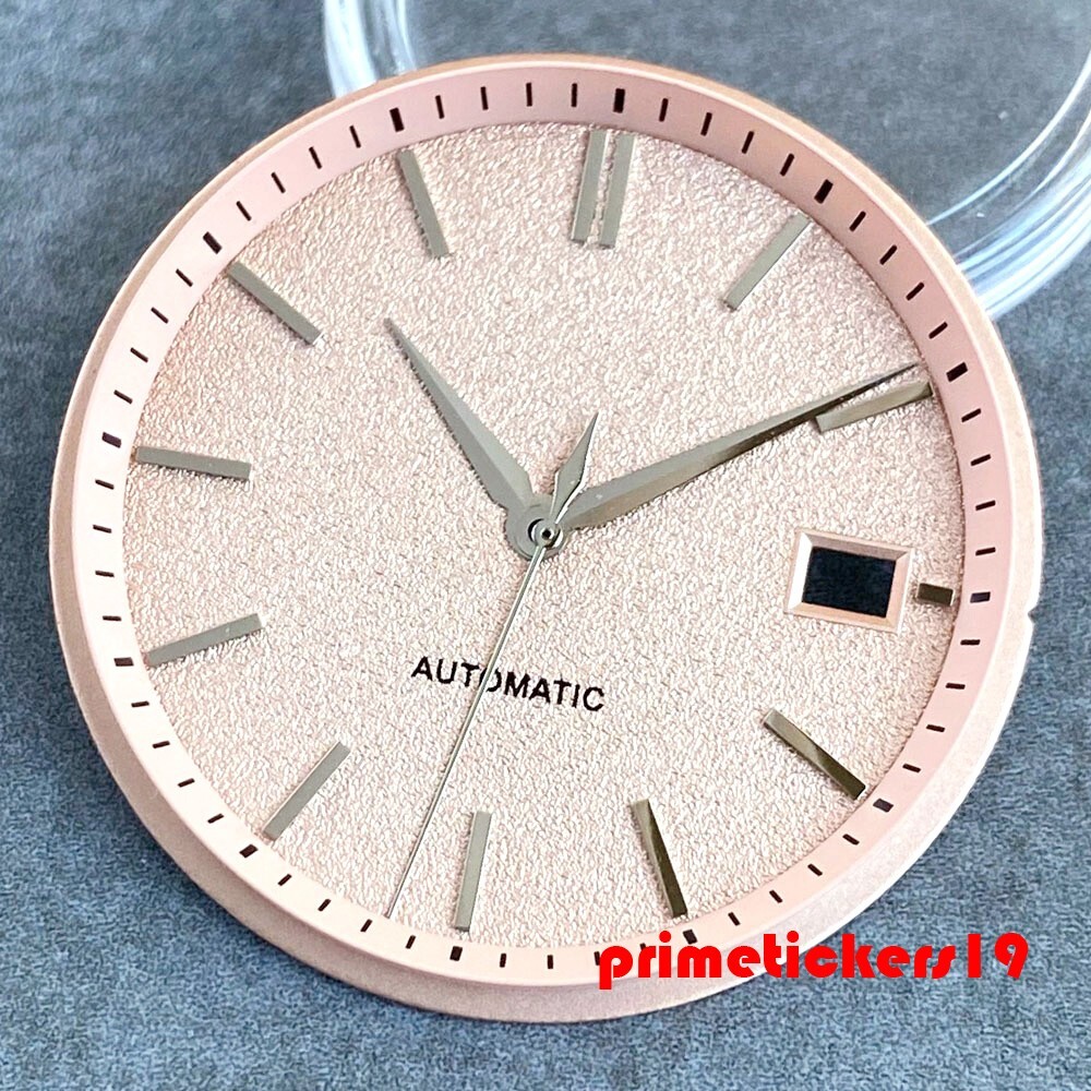 33.5mm*2.84mm Watch Dial Silver Hands Set Fit NH35 Movt Date Window Matte Face