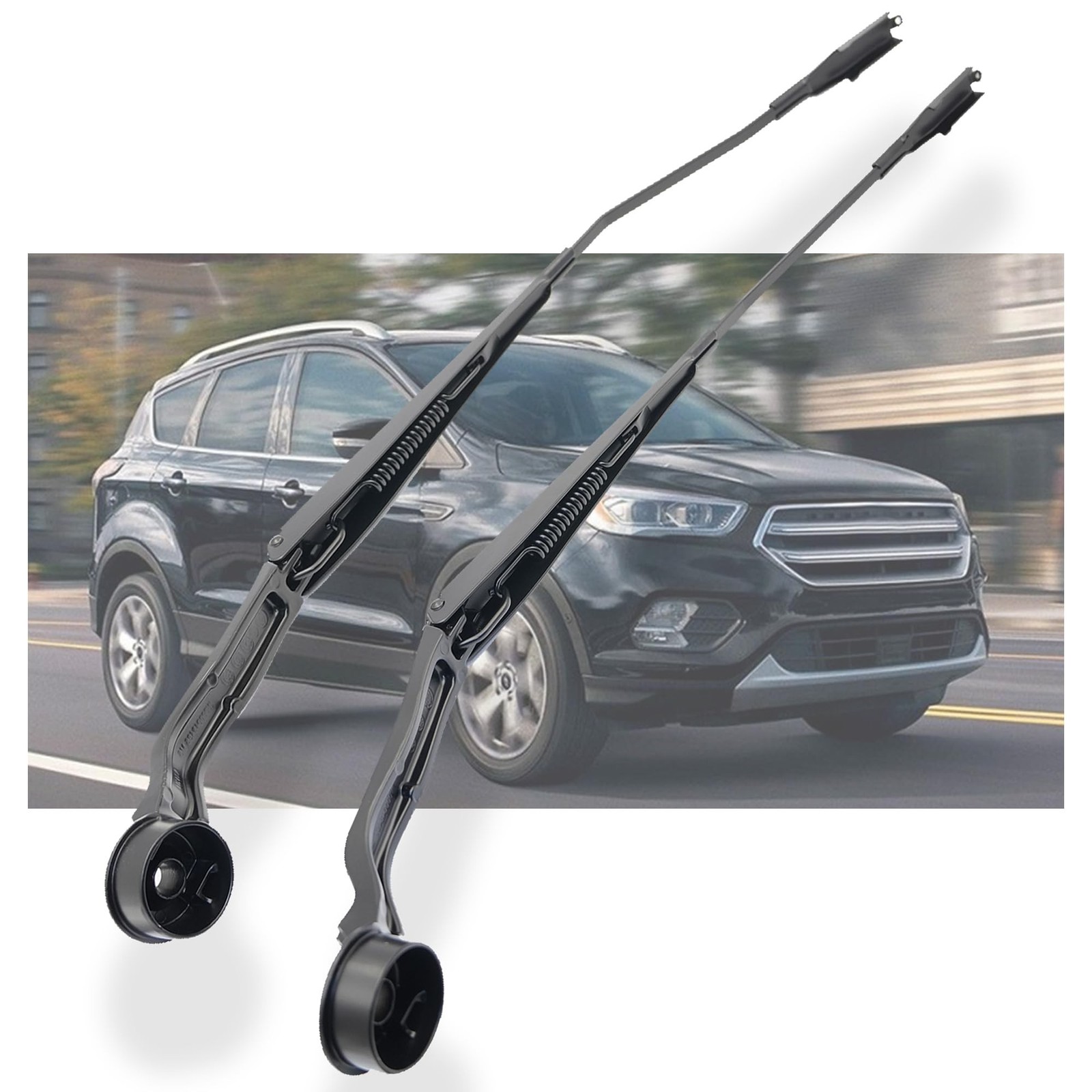 1 Pair Front Windshield Wiper Arm Kit Noiseless Fits Compatible with Ford Esc…