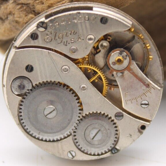 1923 ELGIN POCKET WATCH MOVEMENT 25414208 GRADE 431 6/0s 7j (PN)