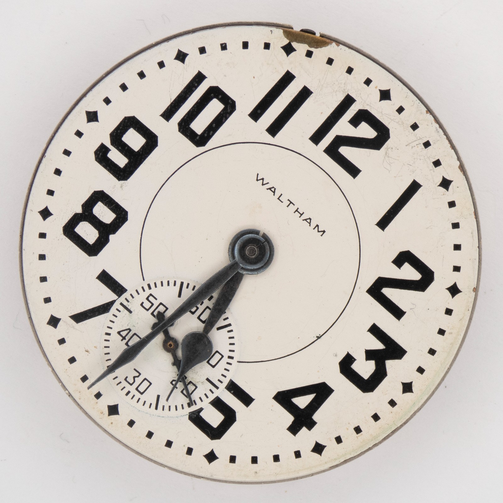 Waltham Vanguard 23J Railroad Grade Antique Pocket Watch Movement, Keeps Time