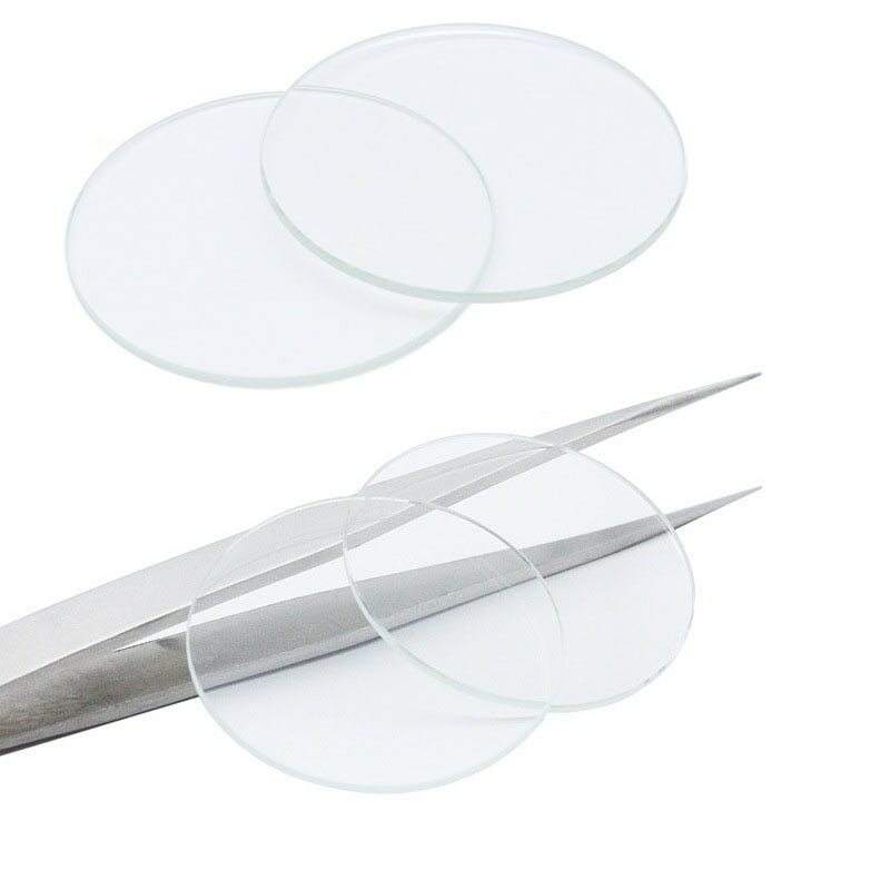 2PCS Clear Single Convex Replacement Watch Glass 16mm-45mm Watch Dial Lens Tool