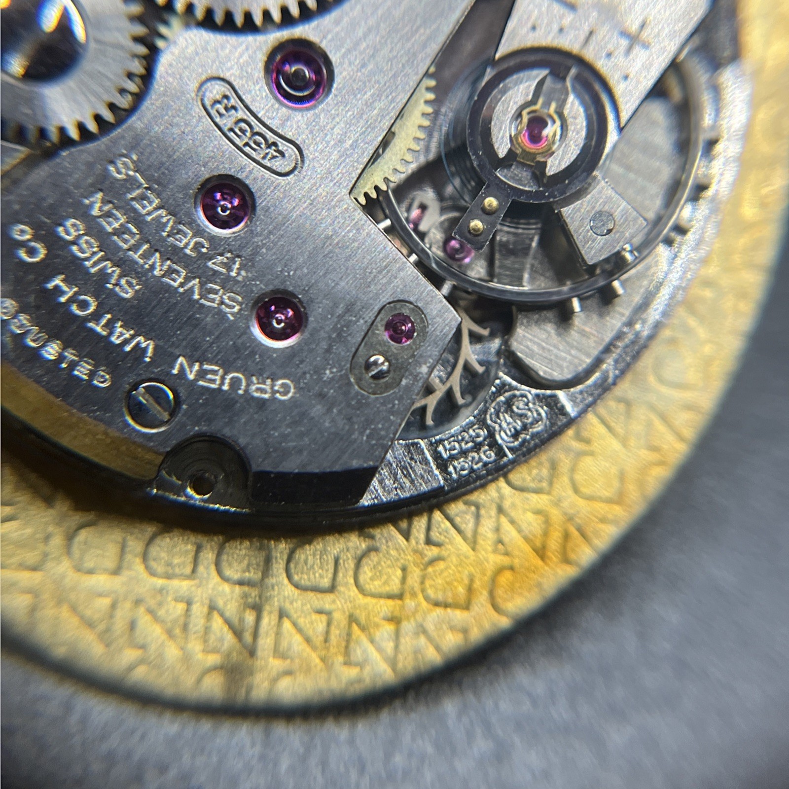 Gruen Cal. 455R Movement With Dial And Hands (00)