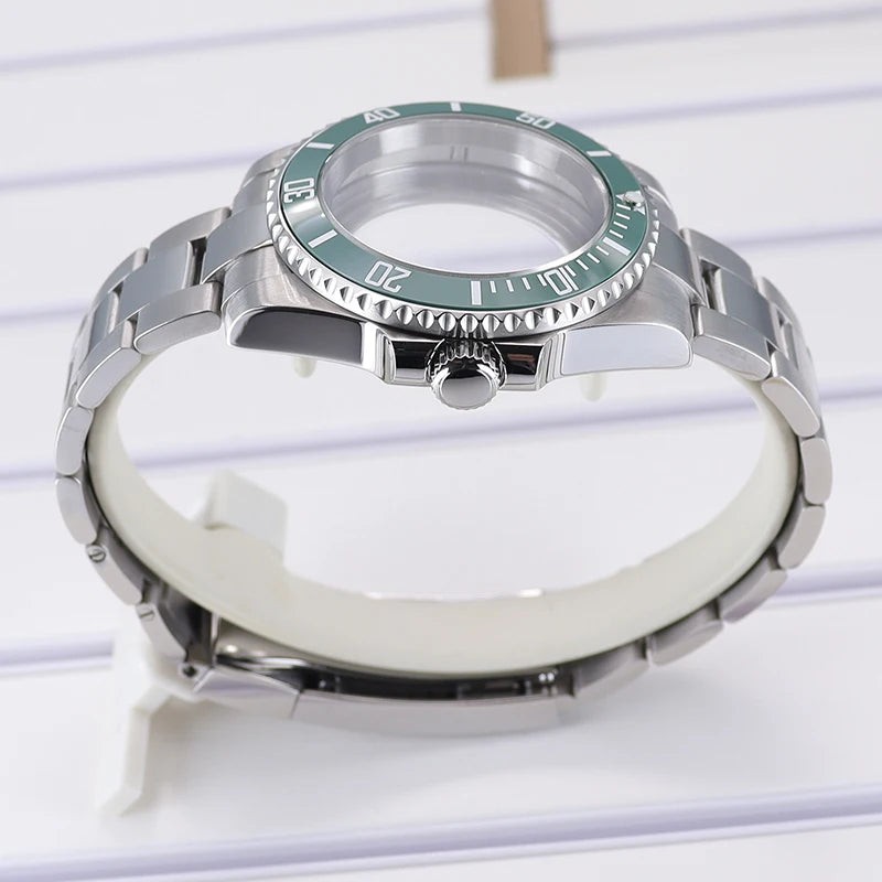 40mm Watch Case Ceramic Bezel Sapphire For Sub Nh35 Nh36 Nh38 Eta2824 Miyota8215