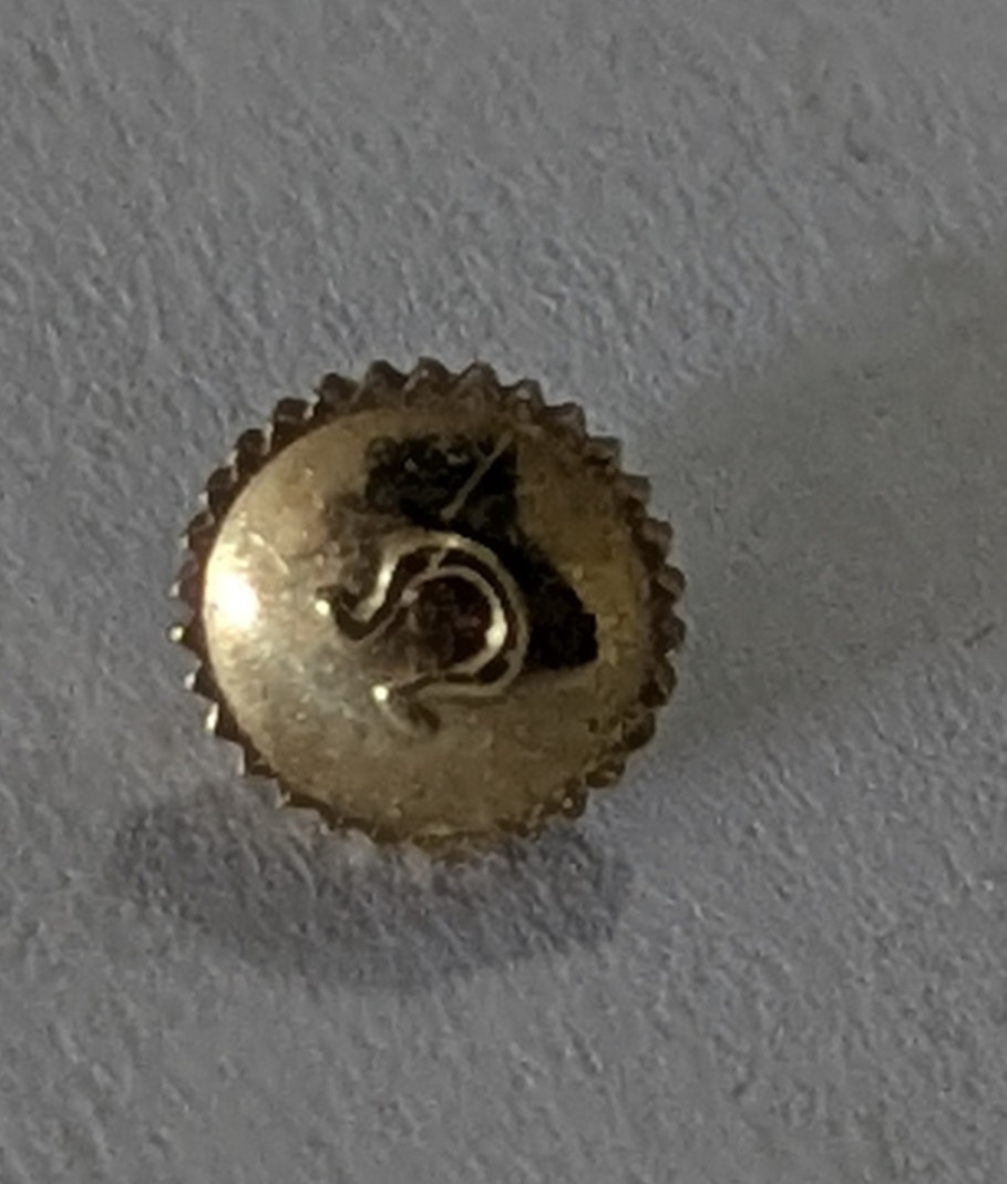 Vintage Original Omega Watch Gold Crown Logo Signed #6 Tap / 5.20mm – Crown Only