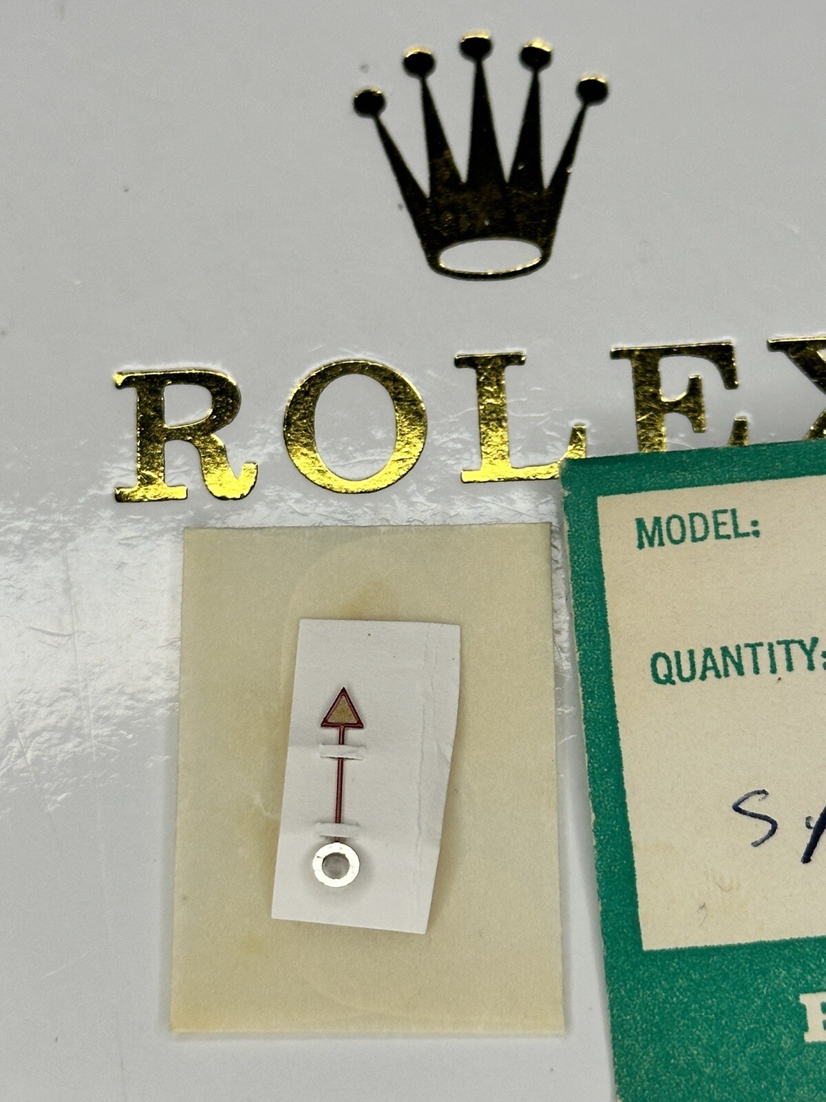 GENUINE ROLEX GMT ALL RED Arrow 24 Hour Hand 1675 Yellow Tritium 1570 Blueberry