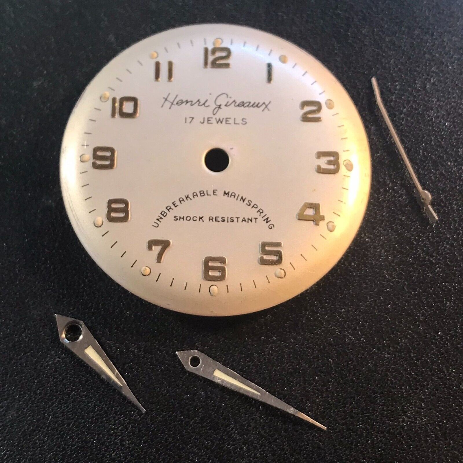 Henri Gireaux Watch Dial & Hands 1960’s
